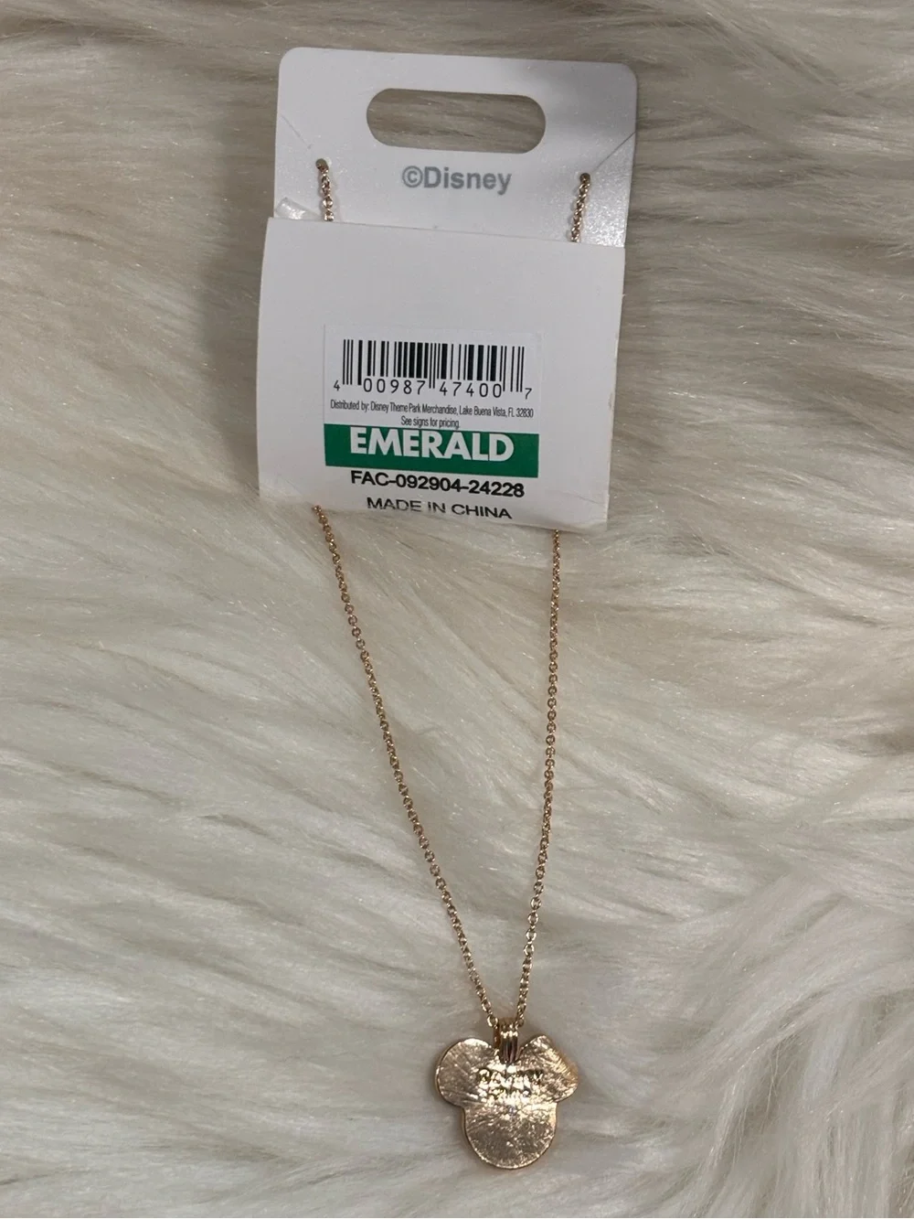 Disney Parks Minnie Mouse Necklace NWT
